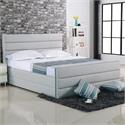 King size bed - Sand-Grey Fabric