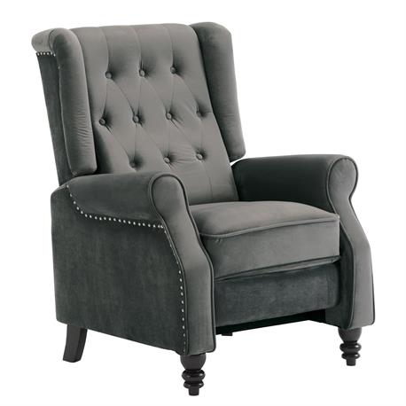 Relax Πολυθρόνα Velure Γκρι