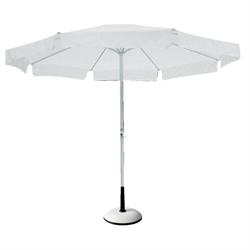 Αλουμινίου ομπρέλα στρογγυλή λευκή