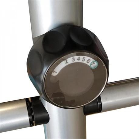 Elliptical machine with digital meter