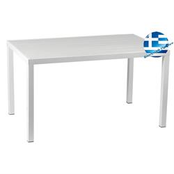Rectangular table white Pollywood 84Χ134 cm
