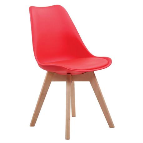 Chair red PP-seat PU