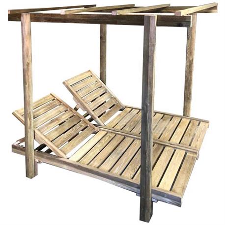 Set Ξαπλώστρες Φυσικό Pine