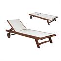 Sunbed Acacia / Textilene White