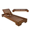 Sunbed Walnut, Beech H.22