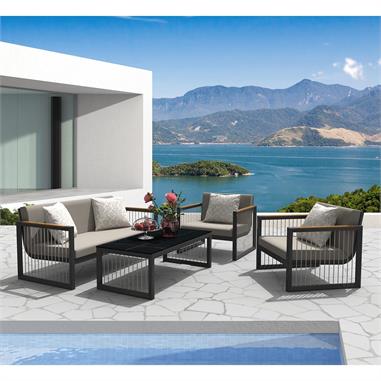 Σετ 4 τεμ alu ανθρακί 