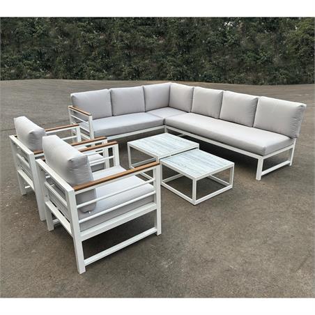 Set Σαλόνι Κήπου 6τεμ, Άσπρο