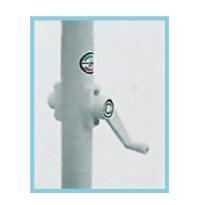 Αλουμινίου ομπρέλα στρογγυλή λευκή  2