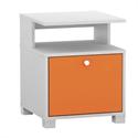 Bedside table white-orange