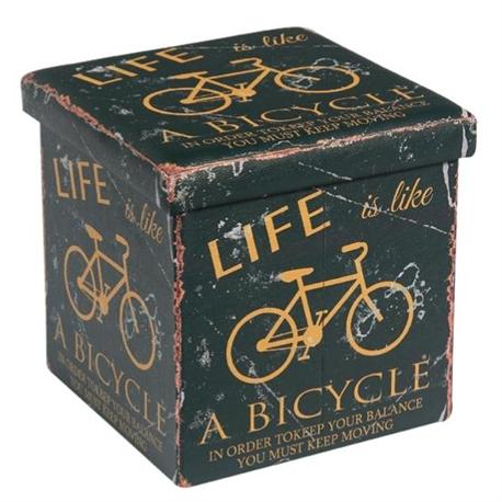Αποθηκευτικό σκαμπώ PU deco bike 