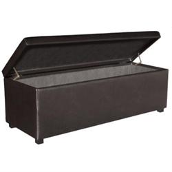 Storage stool dark brown PU 2