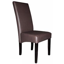 Chair promo dark brown PVC