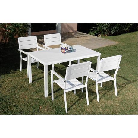 Τραπέζι παραλ/μο λευκό Pollywood 100X180 εκ