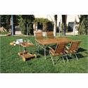 Trolley bar with wheels Teak-inox