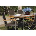 Rectangular table Teak-inox 85X180 cm