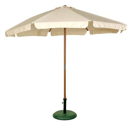 Round wood umbrella ecru Ø300 cm
