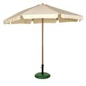 Round wood umbrella ecru Ø300 cm