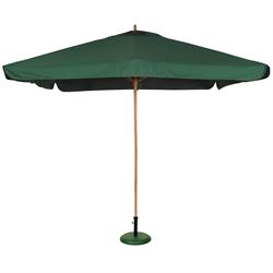 Square wood umbrella green 250Χ250 cm