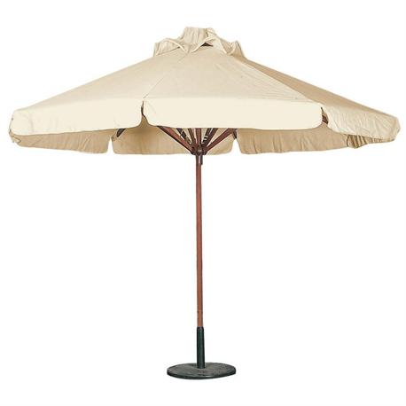 Round wood umbrella ecru Ø250 cm