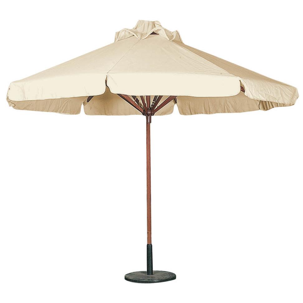 Round wood umbrella ecru Ø300 cm
