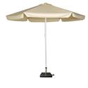 Round aluminium umbrella ecru With expanding body