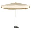 Square aluminium umbrella ecru With expanding body
