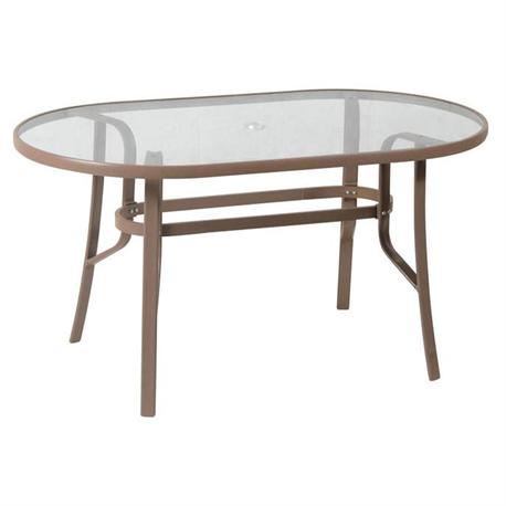 Τραπέζι οβάλ αλουμινίου 70X120 εκ