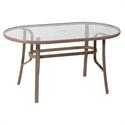Oval aluminium table 90X160 cm